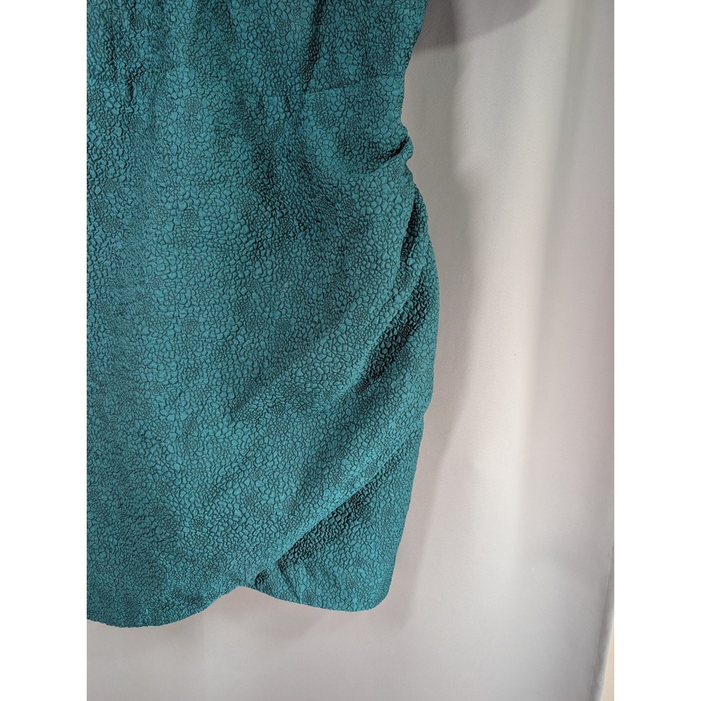 City Chic Dress Womens Plus 20 GreenTextured Off Shoulder Party Wedding Prom New - Picture 6 of 12